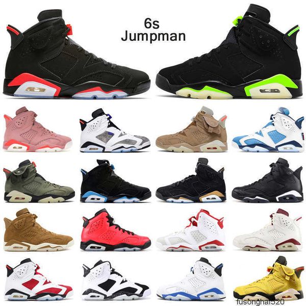 

2022 6 basketball shoes jumpman 6s electric green unc black infrared british khaki dmp sport blue flint mens trainers s jordens jordon
