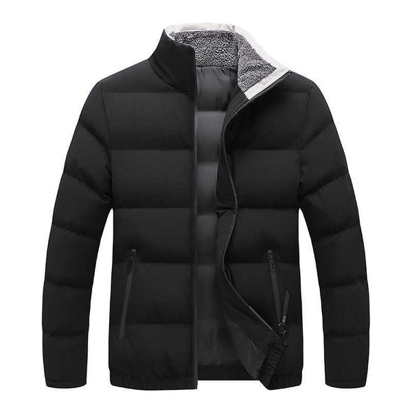 

men's down parkas autumn winter new warm and velvet fashion all-match jacket thick casual cold-proof parker high-quality g220930, Black