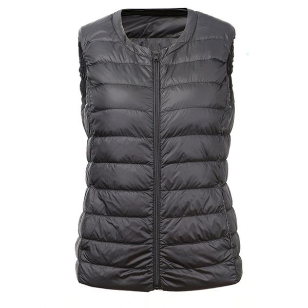 

womens down parkas down coats womens clothing white duck down vest women ultra light short autumn outwear puffer vest coat 220930, Black