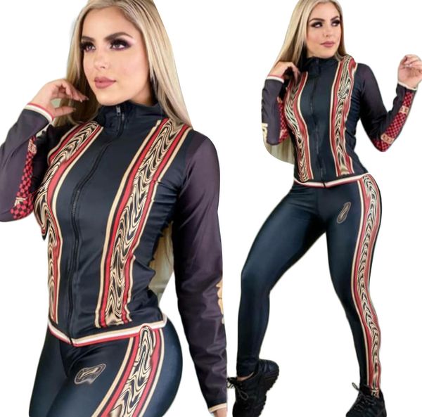 

jacket and sweatpants two piece outfits women fashion zipper hoodie and pants sets ship, White