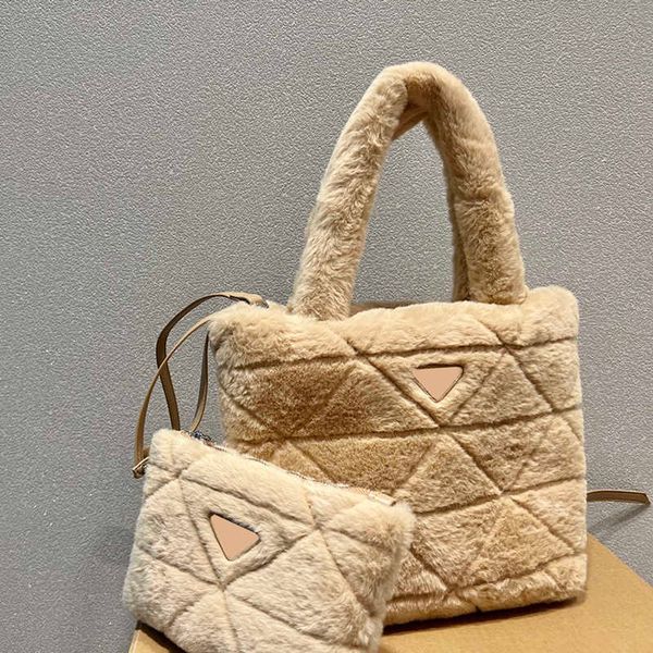 

evening bags totes bag designer handbag luxury large totes bags mini furry purses women fashion hairy shoulder shopping pink bag letters pri