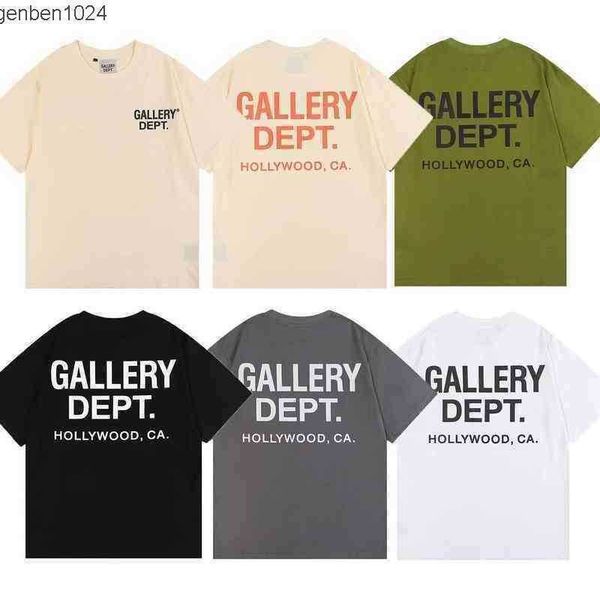 

men's t-shirs galleryes designer letter basic classic print high street short sleeve for men women loose, White;black