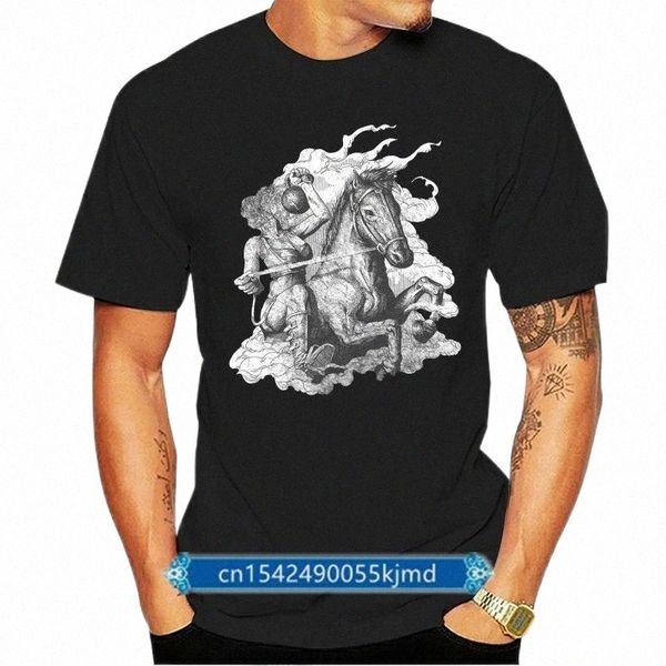 

men's t-shirts gym shirt - mens kettlebell competition headless horseman with a kettle bell hand screen printed on h5v9#, White;black