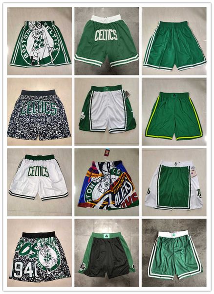 

women's shorts boston''celtics''men throwback basketball shorts pocket, White;black