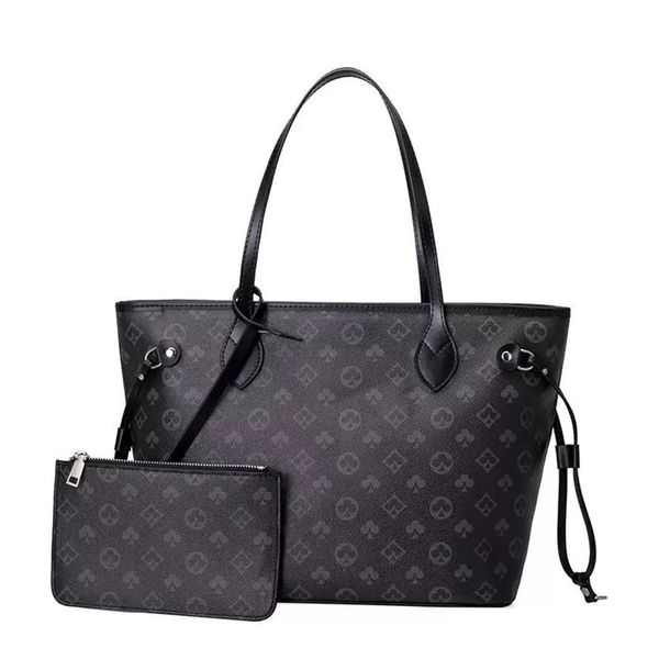

2pcs women handbags ladies designer composite bags lady clutch bag shoulder tote female purse wallet handbag good pro263h, Red;black