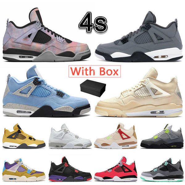 

4 4s sports shoes mens womens 2022 new arrival tvs x universtity blue zen master fire red sail cool grey 2021 gs deisgner sneaker vintage jo, Black