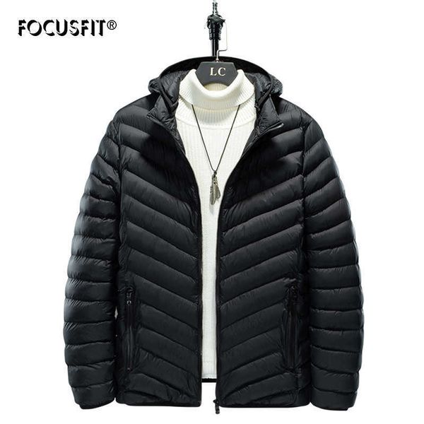 

men's down parkas 90% white duck winter jacket men hooded female coat two colors plus size thicken keep warm man g220930, Black
