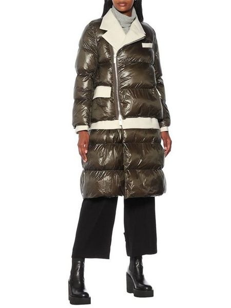 

women's down parkas fashion oversized fake two pieces fluffy coat female winter bread style warm jacket f2513 220930, Black