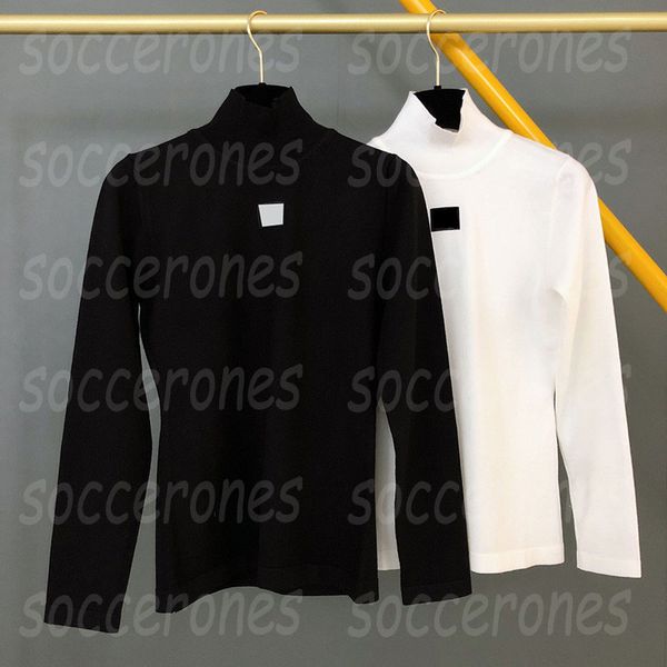 

luxury womens knit t shirt vintage long sleeve bottoming shirt autumn spring street style knitted