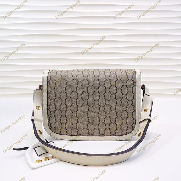 

horsebit 1955 backpack 25cm multi-function bag retro style women's leather bag shoulder strap fashion stitching printed saddle bags two