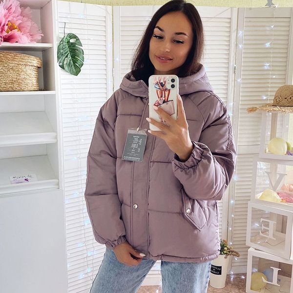 

women's down parkas women parkas jacket fashion solid thick warm winter hooded jacket coat winter parkas solid outwear jacket 220930, Black