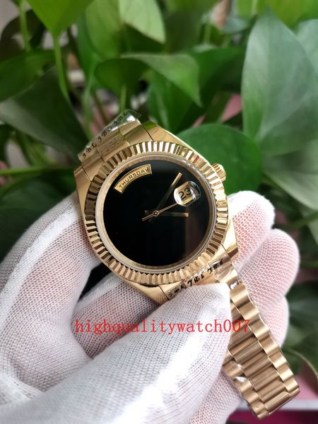 

original box file high-quality watch new version 40mm black dial 228238 228235 18k yellow gold eta 2813movement automatic movement mens watc, Slivery;brown