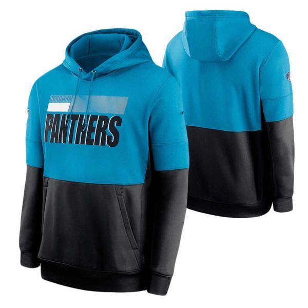 

carolina's panthers's men women youth blue black mens's''nfl''sweatshirt sideline lockup performance pull, Black;red