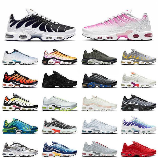 

fashion 2021 tn plus running shoes oreo size 12 pink fade vibrant tropical smoke grey mens womens tns outdoor sneakers eur 46 jordon nks, Black