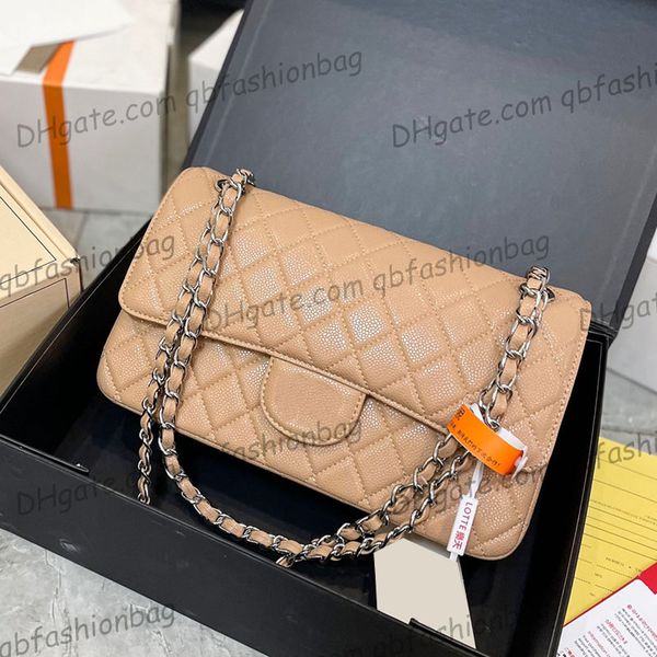 

designer channel bags for women black cc handbag leather chain slant shoulder clutch flap totes bag double letters solid hasp waist square s