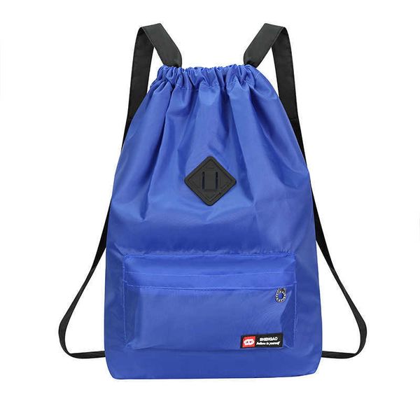 

hbp oxford fabric drawstring storage bag pocket backpack large capacity light travel backpacks folding waterproof sports bag