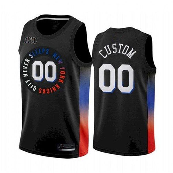 

designer custom basketball jerseys men women youth new york''knicks''2 miles mcbride 3 trevor keels 6 quentin grimes 17, Black