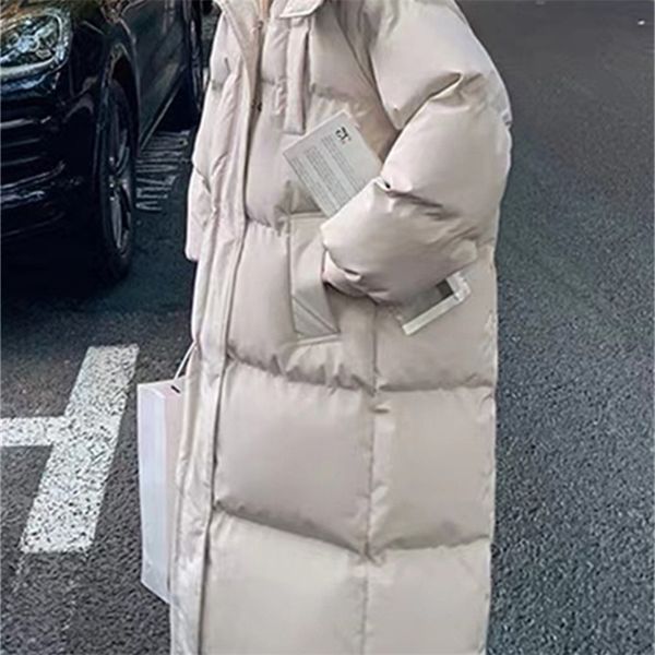 

womens down parkas eotvotee puffer jacket for women autumn winter thicken warm coats with a hood oversized casual korean fashion outwear 220, Black