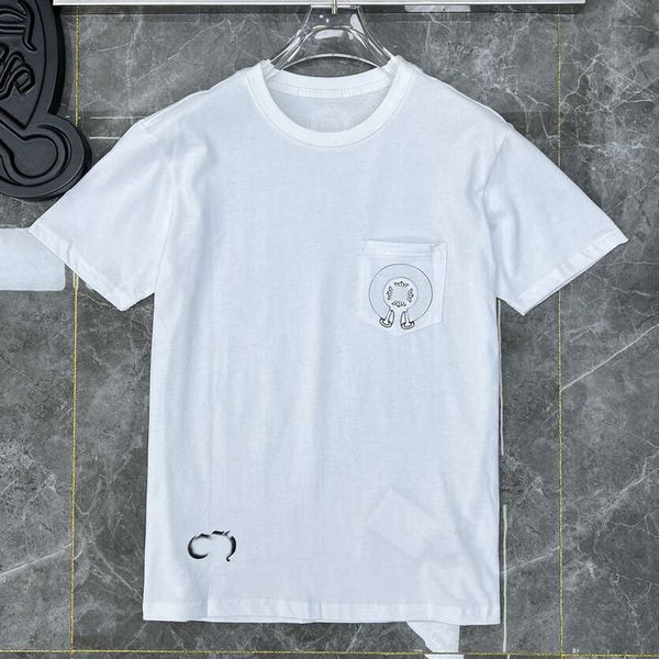 

t-shirt men's ch t shir summer mens luxury shirs fashion brand men sanskri leer t-shir horseshoe cross designer tshirs man hip hop swea, White;black