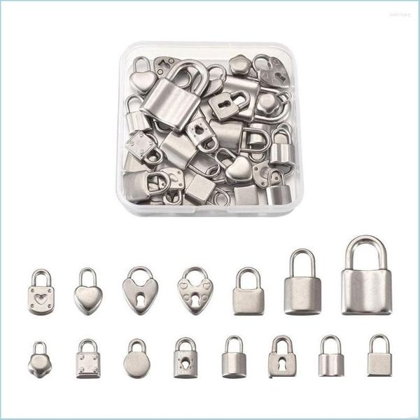 

pendant necklaces pendant necklaces 1box stainless steel lock padlock heart charms for diy jewelry making necklace bracelet chains ac dhjc7, Silver
