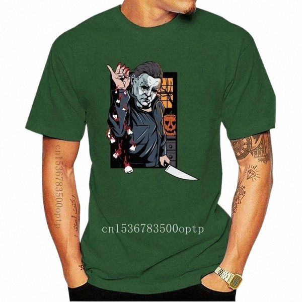 

men's t-shirts funny slasher horror halloween michael myers as salt bae white t-shirt homme customized tee shirt v1fm#, White;black
