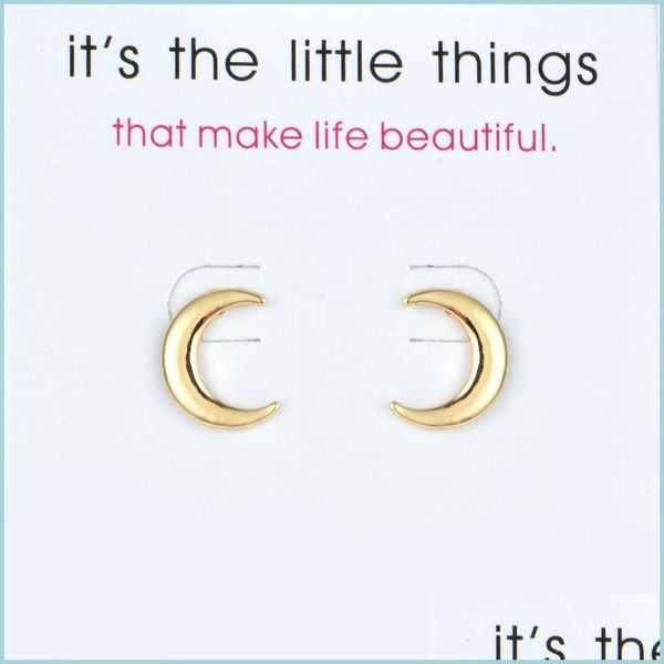 

stud good night moon earrings alloy exquisite gold sier colors stud womens charming card jewelry gifts for girls drop deliver lulubaby dhodl, Golden;silver