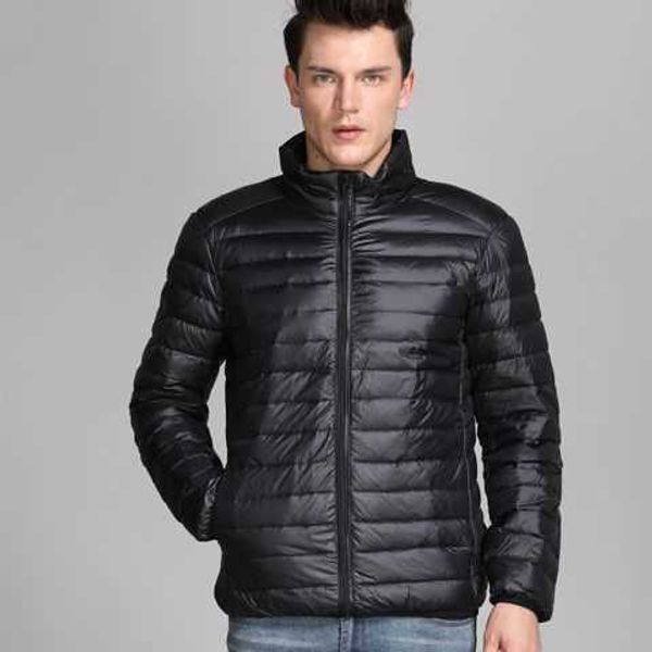 

men's down parkas 2022 ultra light weight jackets mens autumn winter coat fashion white duck male thin slim r80 g220930, Black