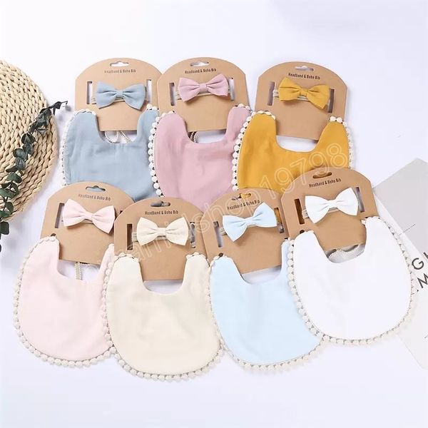 

newborn cotton embroidery double side bibs baby girls saliva towel toddler feeding burp cloths bandana scarf double-sided
