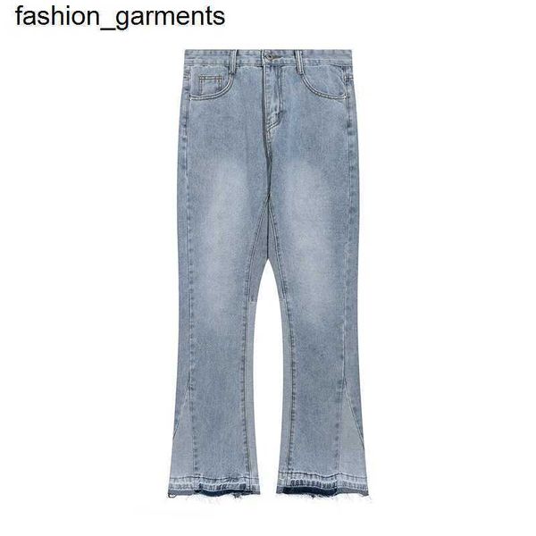 

designer men's jeans same galery dept straight tube loose washed light blue jeans men women