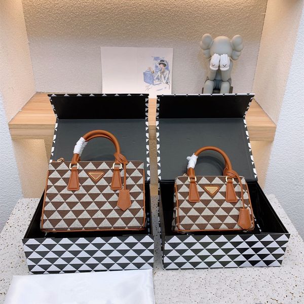 

women fashion luxury designer bag symbole leather and fabric mini triangle bags handbag wallet messengers shoulder crossbody bag rive gauche