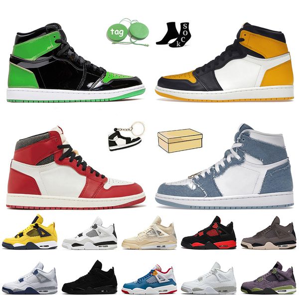 

shoes basketball jumpman 1 high og taxi lost found sail denim 1s 4s midnight navy patent bred 4 offs white a ma maniere military black