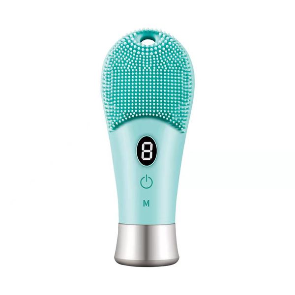 

electric silicone facial cleanser massage ultrasonic vibration beauty device