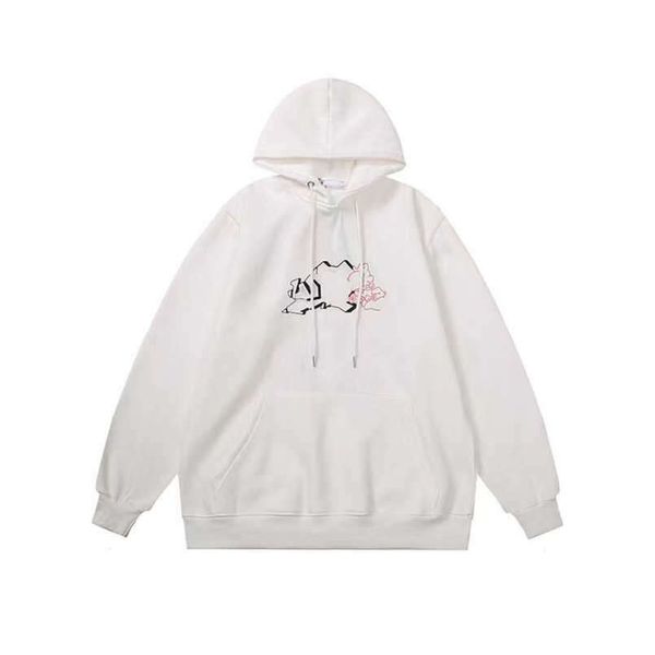 

men's jacket luxury fashion jackets sweatshirts brand offs pullover shirts hoodies designer women sweater men arrow cross letter print, Black;brown