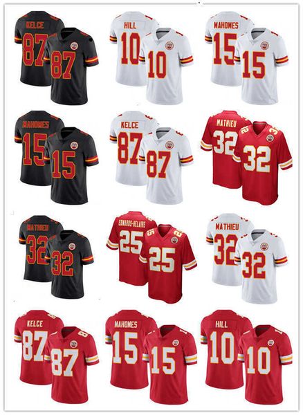 

football jerseys kansas''city''chiefs''men women youth jersey 9 juju smith-schuster 25 clyde edwards-helaire 8, Black;red