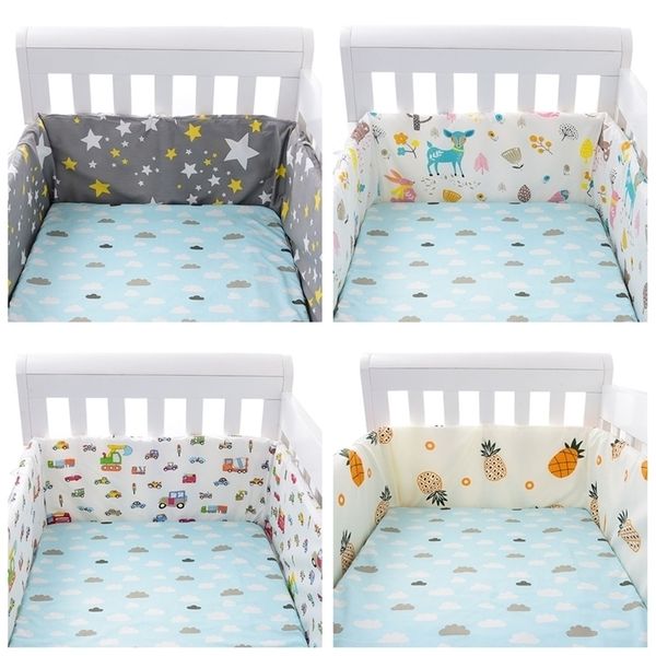 

bed rails 30x200cm baby bed bumper for borns baby room decoration thick soft crib protector for kids cot cushion with cotton cover 221006