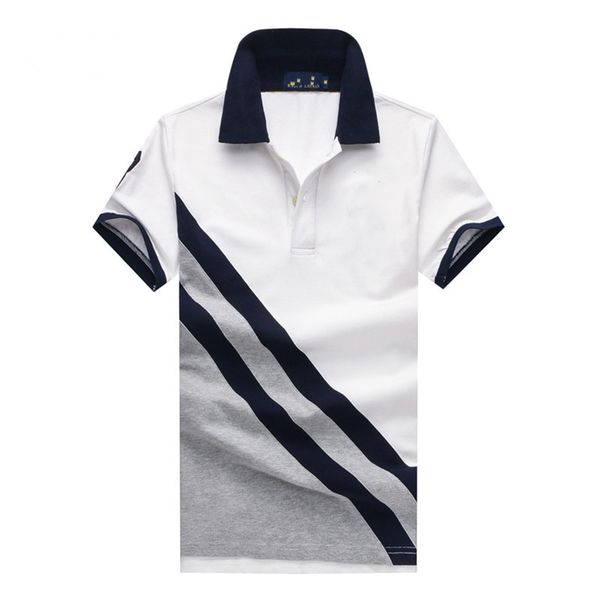 

designer wholesale summer 2023 new polos high end casual fashion men lapel embroidered short sleeve polos shirt 100% cotton 3s-2xl, White;black