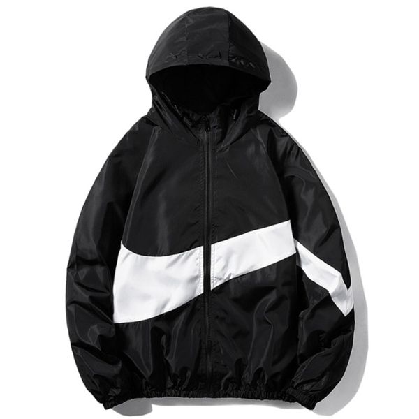 

mens jackets mens jacket hooded sportswear casual coat all match loose long sleeve patchwork male clothe streetwear cargo spring jackets men, Black;brown