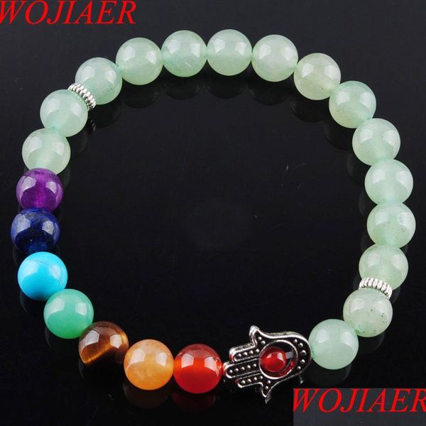 

beaded strands 8mm natural aventurine stone round beads palm strands bracelets 7 chakra healing mala meditation women jew bdejewelry dhkuc, Black