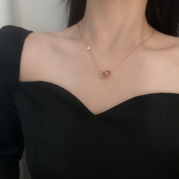 

couple pendant necklaces charm designer round gold necklace for women gift popular fashion jewellery brand beautiful good nice h0v9 v771, Silver
