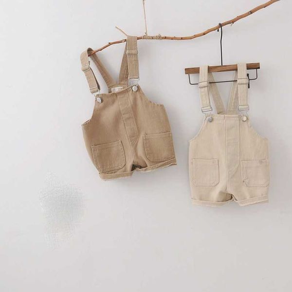 

rompers baby romper kids jumpsuits denim autumn baby clothes korean boys girls pants suspender trousers toddler boys pants overalls j220922, Blue