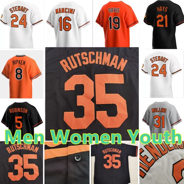 

2023 custom adley rutschman jersey ryan mountcastle cedric mullins anthony santander gunnar henderson cal ripken jorge lopez austin hays men, Blue;black