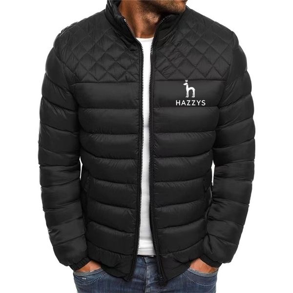 

mens down parkas hazzys printing highquality down jacket light and thin mens and womens same style high street quality 2201006, Black