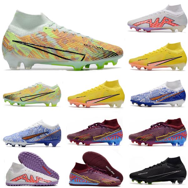 

Superfly IX 9 VIII 8 Soccer Shoes 360 Elite FG Dream Speed 005 First Main Shadow Recharge Gear Up PACK Mens Women Boys High Football Boots Cleats US 6.5-11, With box