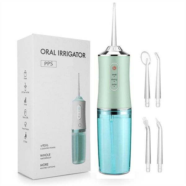 

hand held electric tooth punch oral hygiene portable 220ml capacity 3 model 360Â°clean your teeth white pink green 3 colors 2141