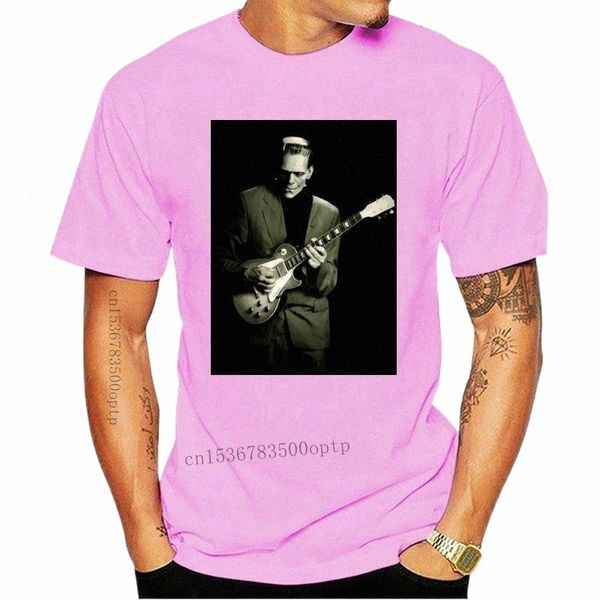 

men's t-shirts herman munster frankenstein guitarist guitar rock blues music funny t.shirt t6gf#, White;black