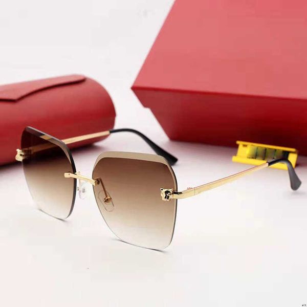 

sunglasses latest pink sunglasses designer woman large square frame catwalk glasses leopard head rimless trend gold luxury sunglass sport ma, White;black