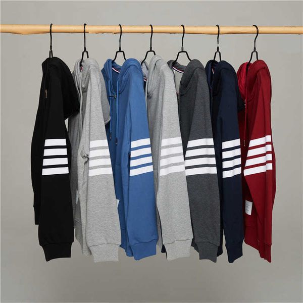 

men's and women's hoodies in autumn winter fashion br designer tb new sweatshirts spring zipper hoodie knitted sweater sports coup, Black