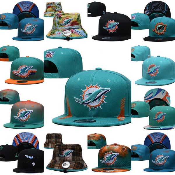 

snapbacks miami''dolphins''football hats cap adjustable fit hat 2022, Black;white