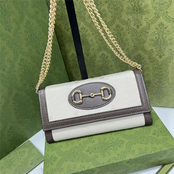 

chic lady chain wallets handbags designer letter totes flap purses long leather purse clutch bags with box, Red;black
