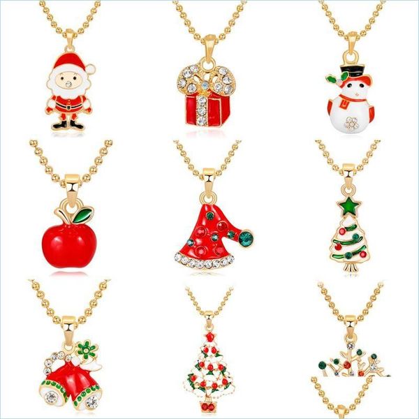 

pendant necklaces pendant necklaces christmas gift fashion necklace female/male necklace/santa claus/snowman/bell / tree/hat festival dhtoo, Silver